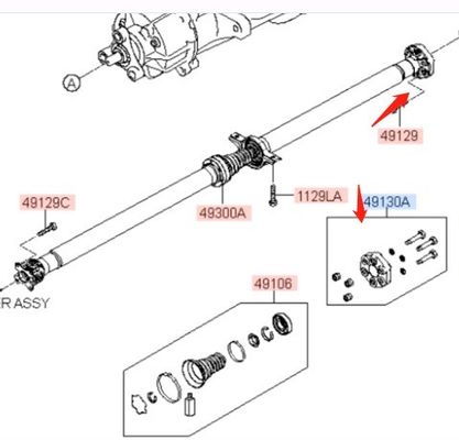 Propulsor de amortiguador de vibraciones personalizable para Sorento II 491302B00 49130-2B000 491303W000